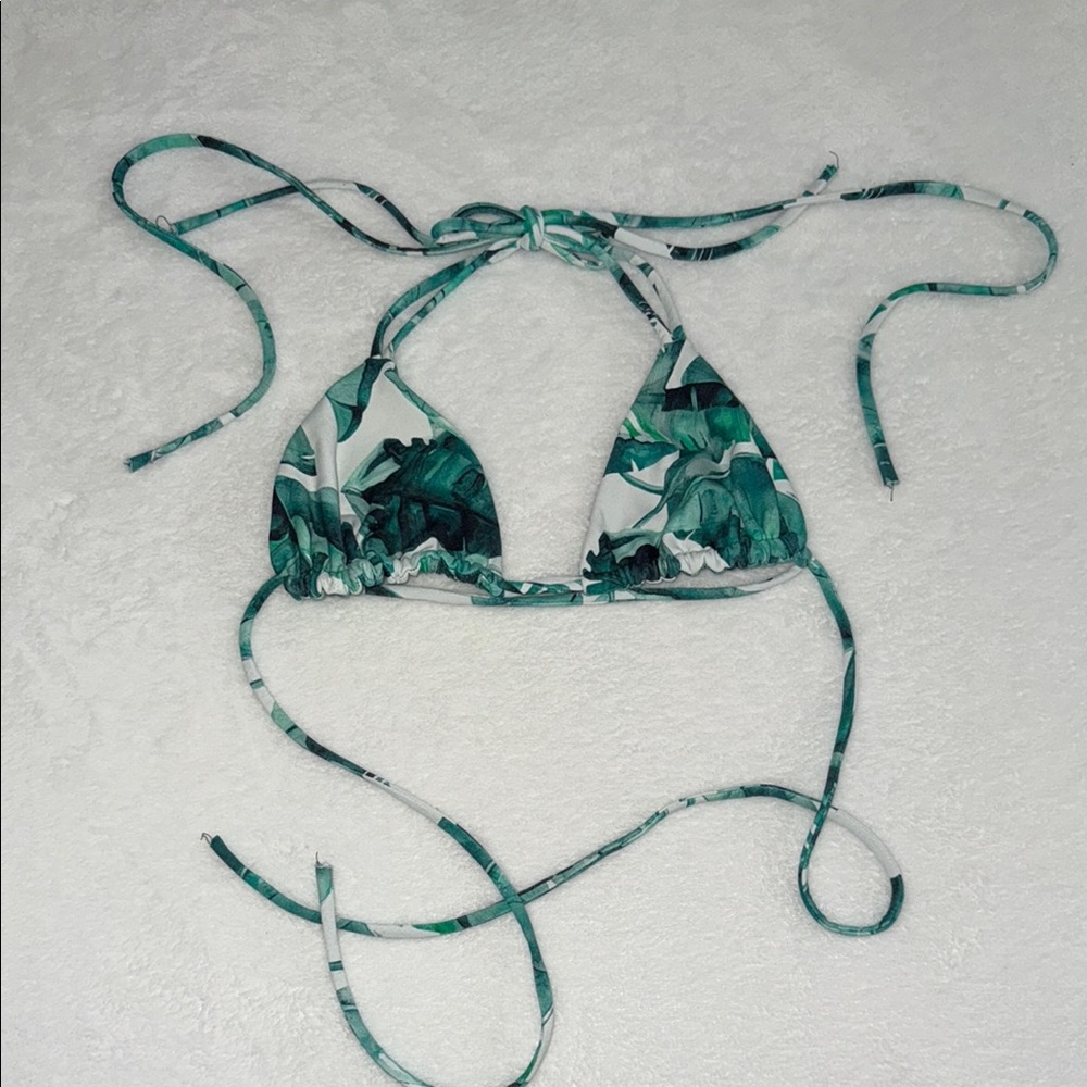 MEHELI HELI tropical triangle bikini top size XS